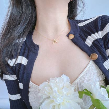 [Kismet Jewels ]Sparkling "A" Shape Necklace