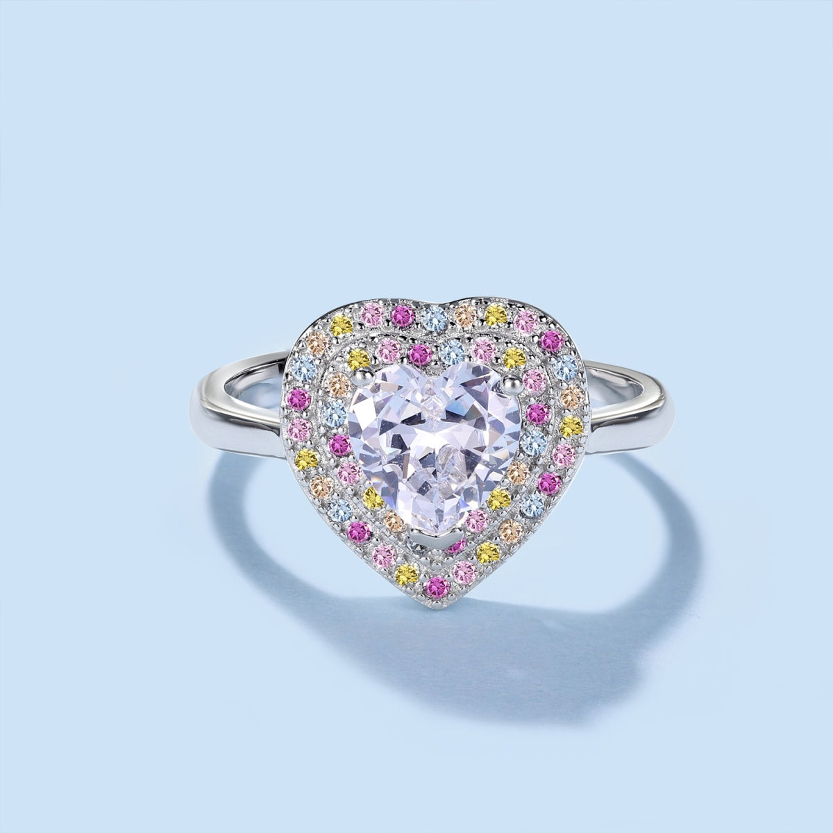 [Kismet Jewels ]Delicate Ebullient Heart Shape Wedding Ring