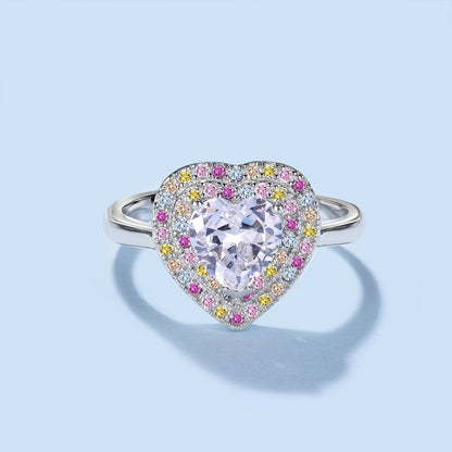 [Kismet Jewels ]Delicate Ebullient Heart Shape Wedding Ring