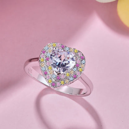 [Kismet Jewels ]Delicate Ebullient Heart Shape Wedding Ring