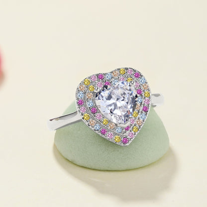 [Kismet Jewels ]Delicate Ebullient Heart Shape Wedding Ring
