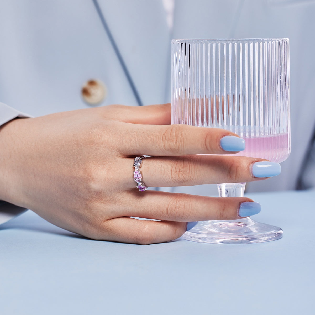 [Kismet Jewels ]Unique Colorful Emerald Cut Party Ring
