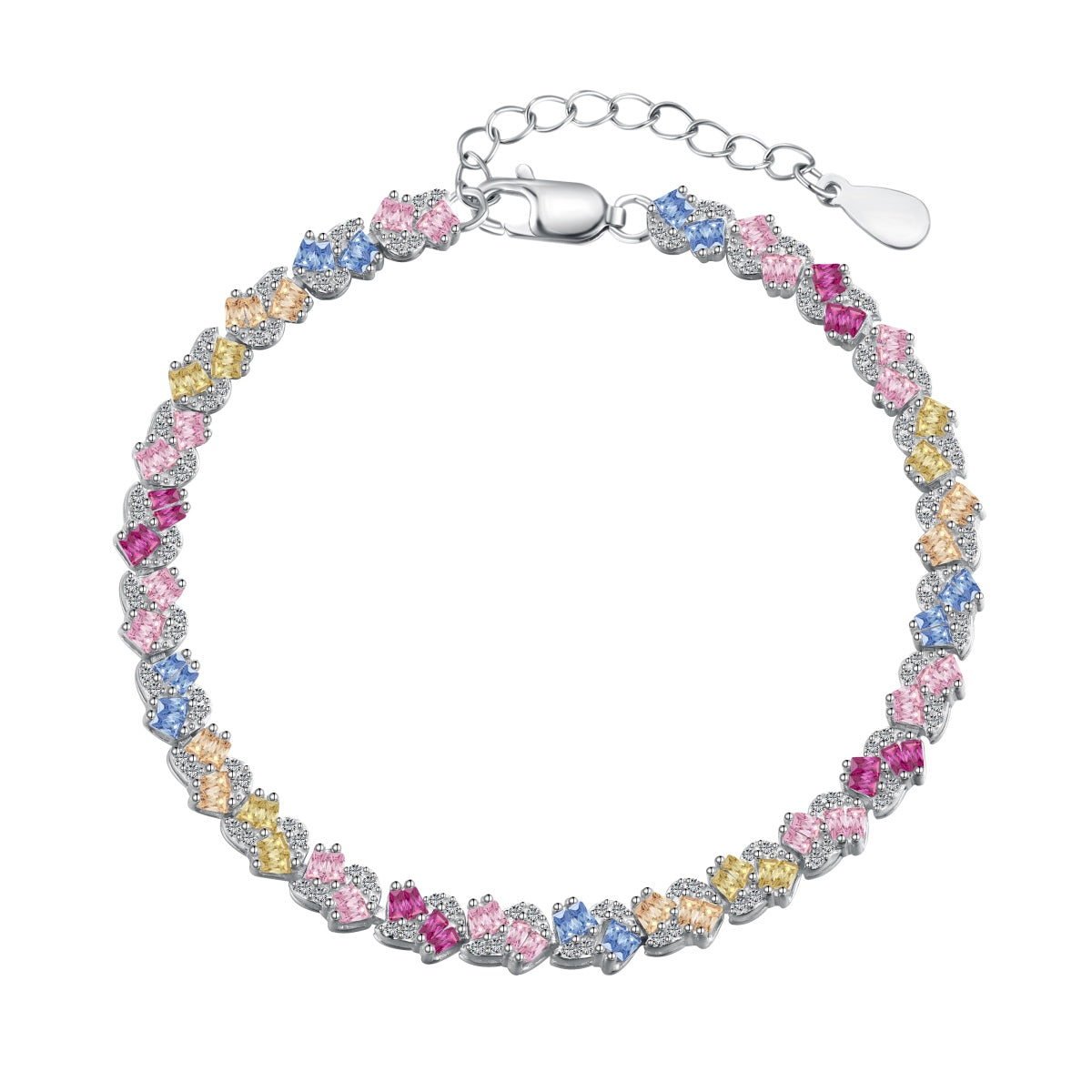 [Kismet Jewels ]Ornate Colorful Flower Shape Party Bracelet