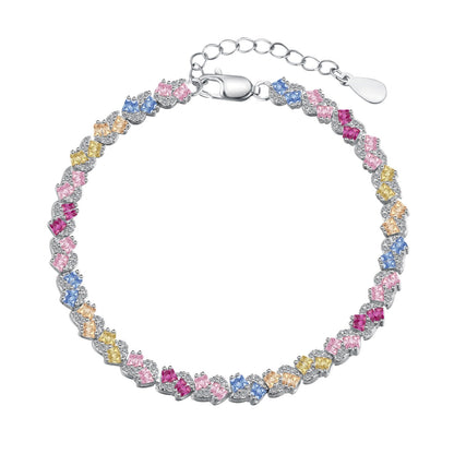 [Kismet Jewels ]Ornate Colorful Flower Shape Party Bracelet