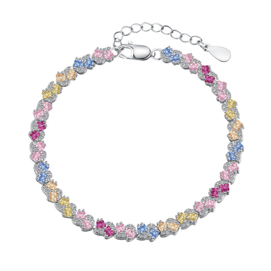 [Kismet Jewels ]Ornate Colorful Flower Shape Party Bracelet