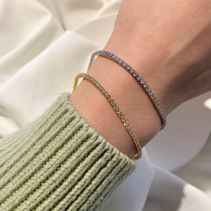 [Kismet Jewels ]Radiant Shinning Princess Cut Tennis Bracelet