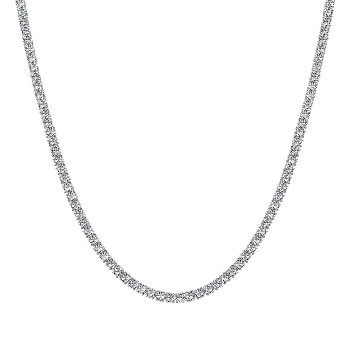 [Kismet Jewels ]Delicate Round Shape Tennis Necklace