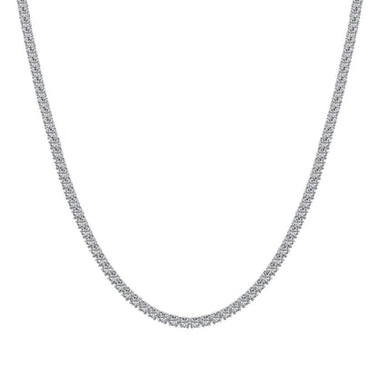 [Kismet Jewels ]Delicate Round Shape Tennis Necklace