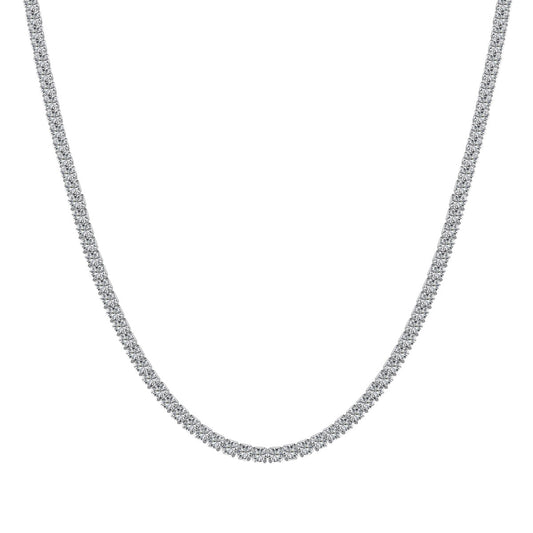 [Kismet Jewels ]Delicate Round Shape Tennis Necklace