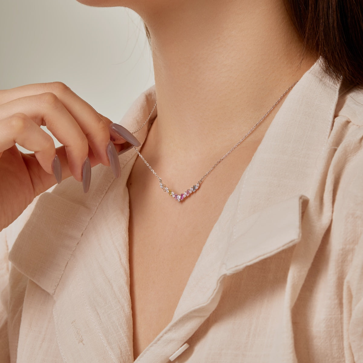 [Kismet Jewels ]Dazzling Rainbow Necklace