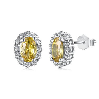 [Kismet Jewels ]Delicate Unique Oval Cut Daily Earrings