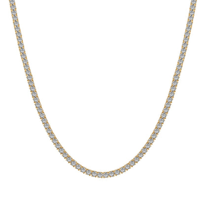[Kismet Jewels ]Delicate Round Shape Tennis Necklace