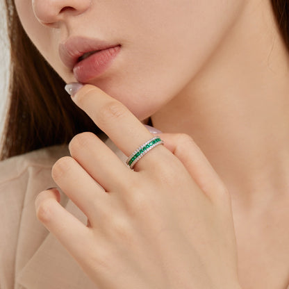 [Kismet Jewels ]Delicate Colorful Round Cut Daily Ring