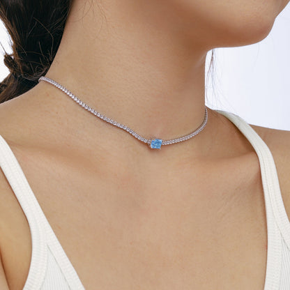 [Kismet Jewels ]2.0 carat Ornate Emerald Cut Necklace