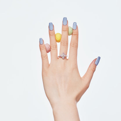 [Kismet Jewels ]Luxurious Colorful Flower Shape Banquet Ring