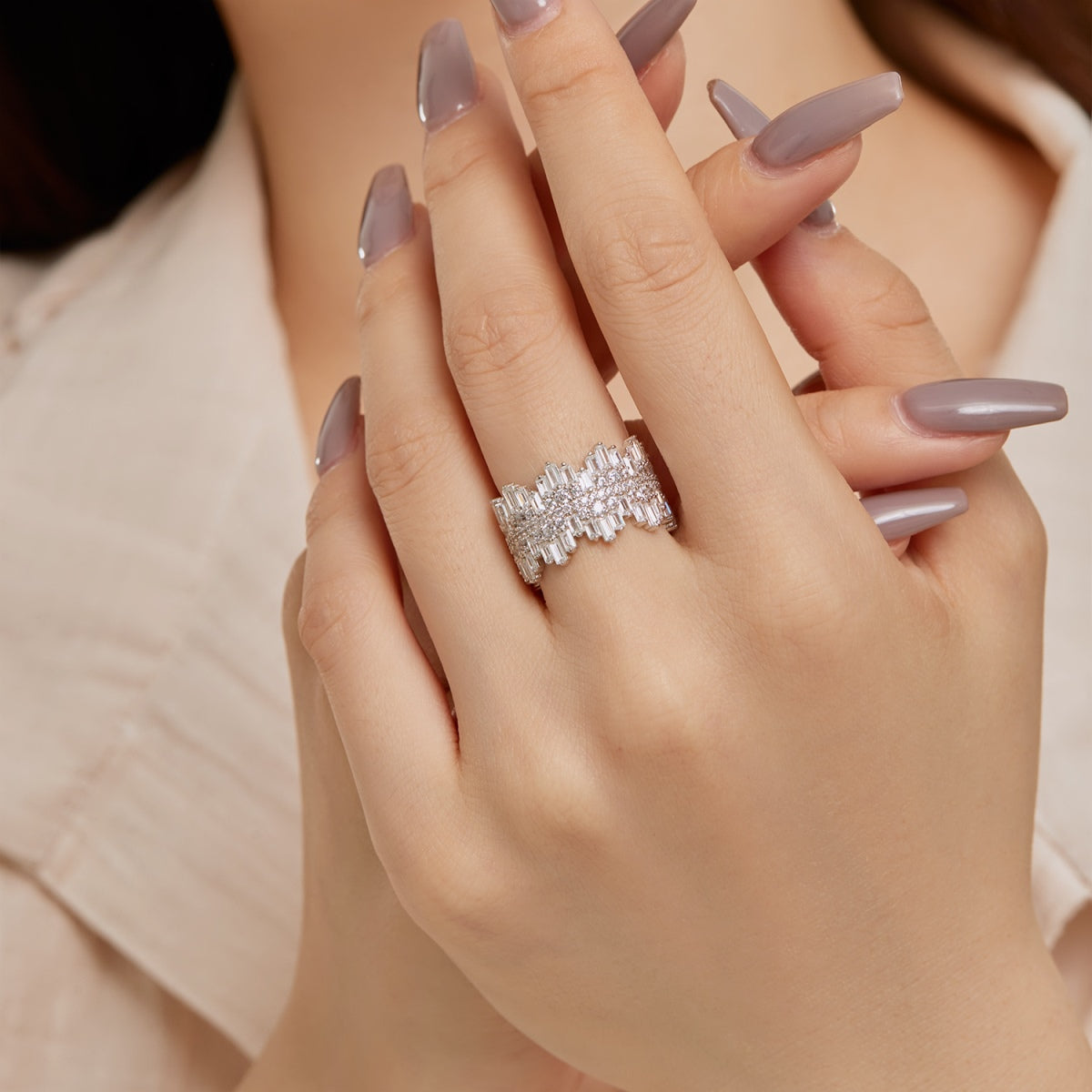 [Kismet Jewels ]Luxurious Colorful Radiant Cut Daily Ring