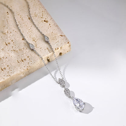 [Kismet Jewels ]Dazzling Pear Cut Necklace