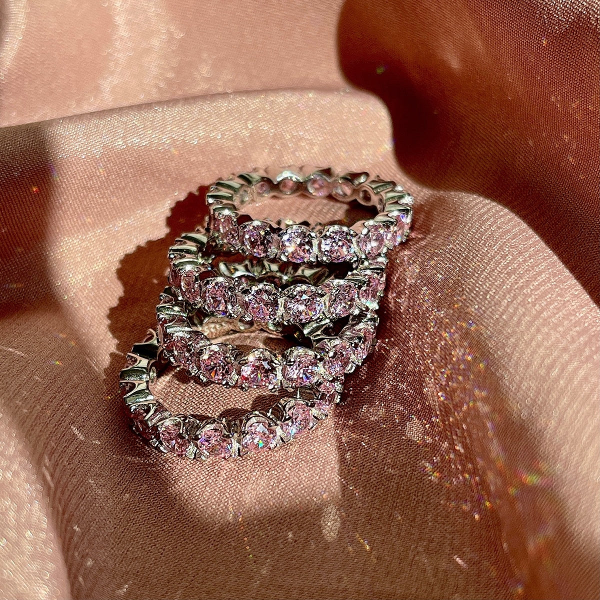 [Kismet Jewels ]Eternity Round Cut Tennis Ring
