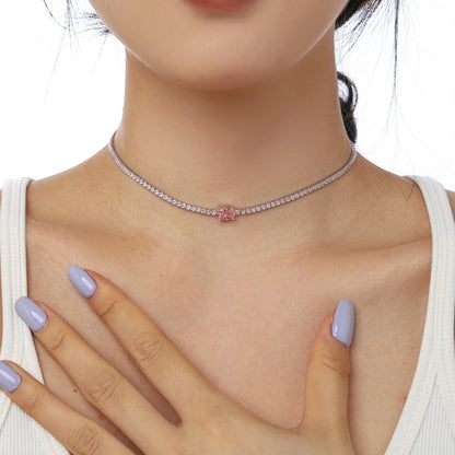 [Kismet Jewels ]1.0 Carat Shining Oval Cut Necklace