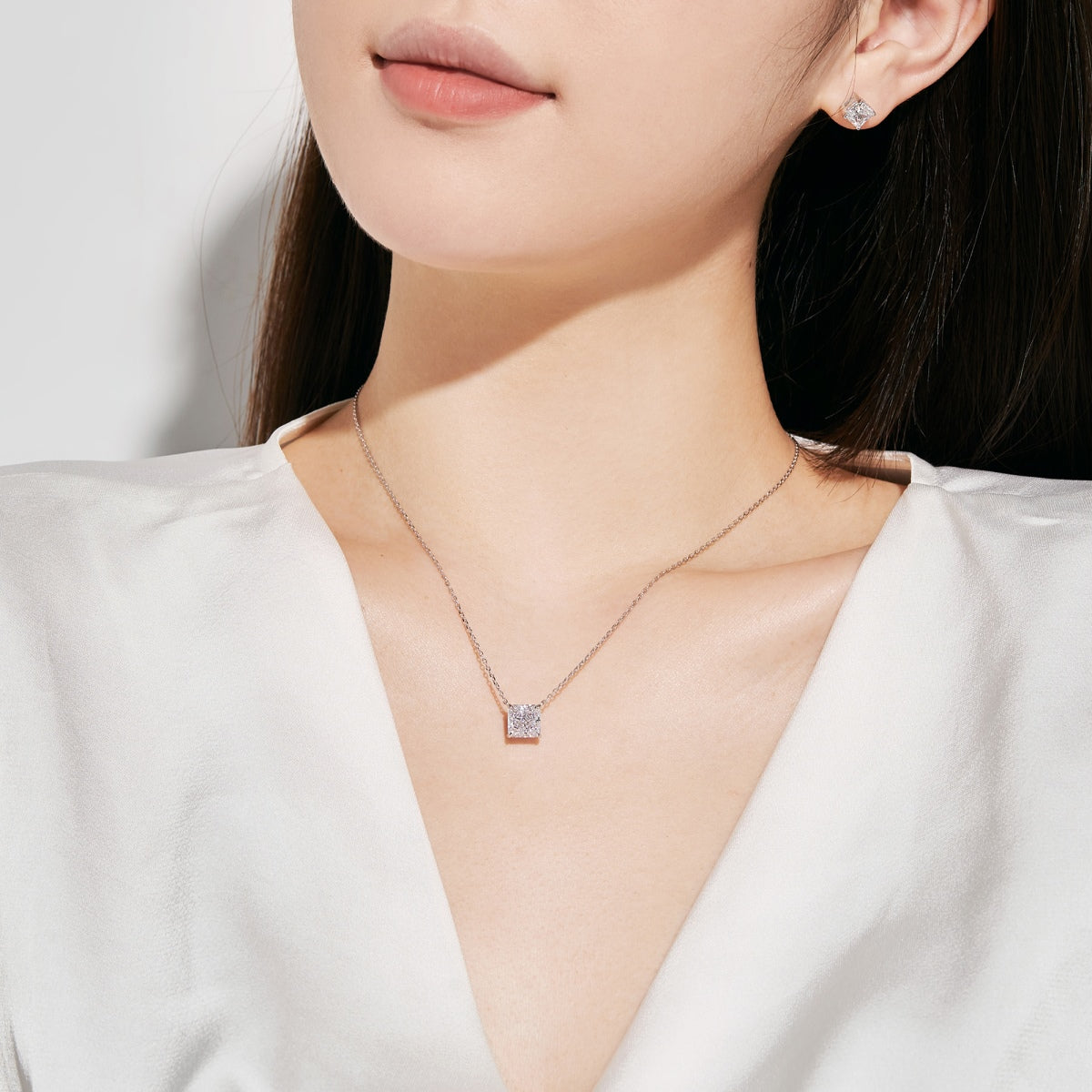 [Kismet Jewels ]1.0 Carat Radiant Princess Cut Wedding Earrings