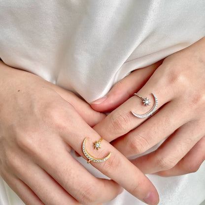 [Kismet Jewels ]Eternity Moon & Star Ring
