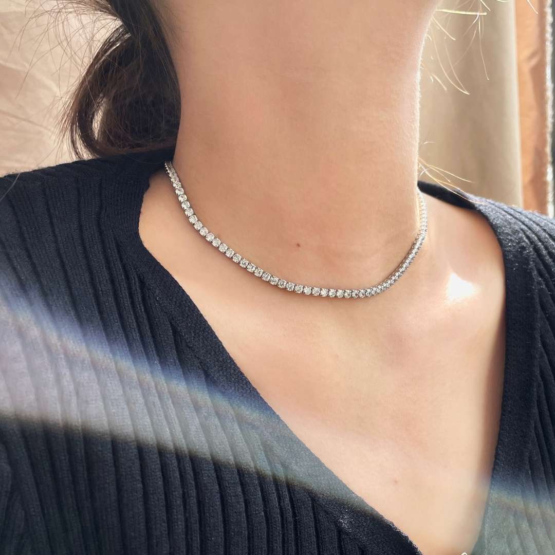 [Kismet Jewels ]Elegant Tennis Chain Necklace