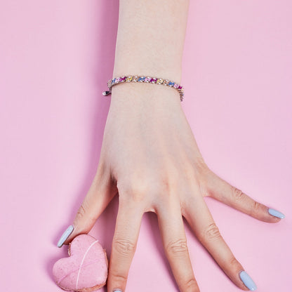 [Kismet Jewels ]Ornate Sparkling Multi Cut Party Bracelet