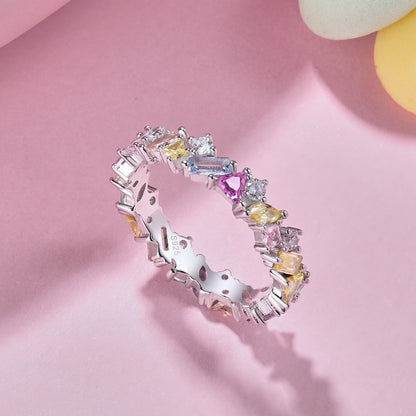 [Kismet Jewels ]Dazzling Polychromatic Multi cut Daily Ring