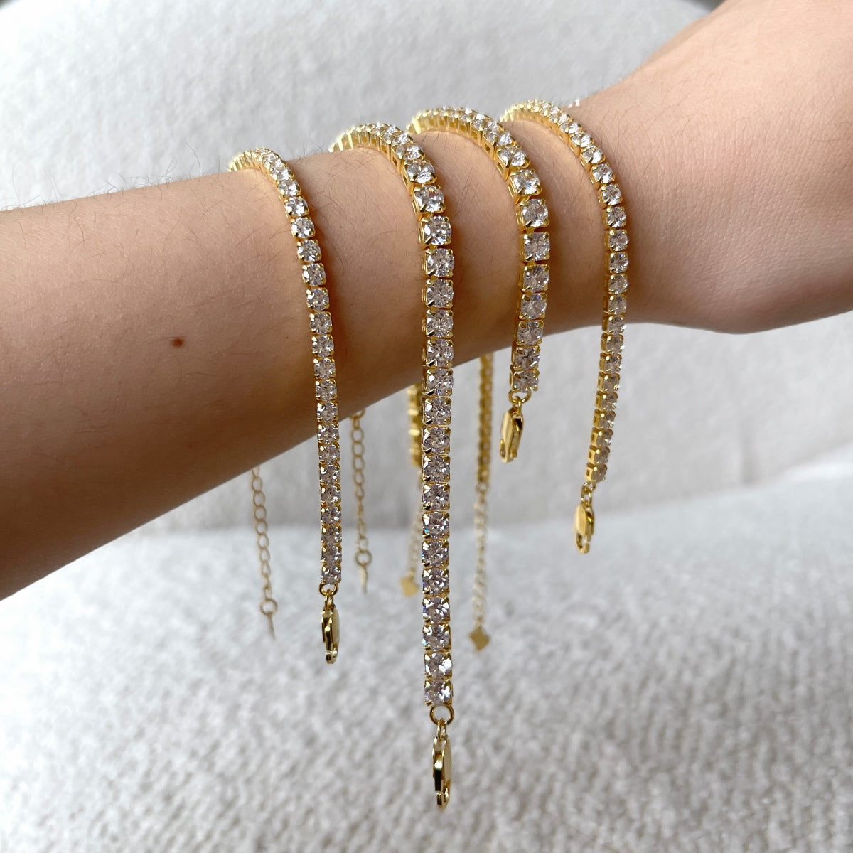 [Kismet Jewels ]Sparkling Radiant Princess Cut Tennis Bracelet