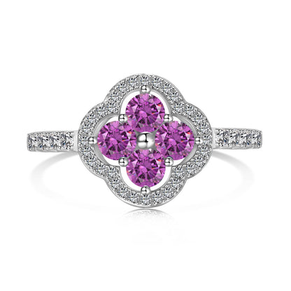 [Kismet Jewels ]Four Leaf Clover Flower Design Ring