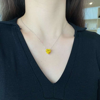 [Kismet Jewels ]6.0 carat Radiant Heart Shape Necklace