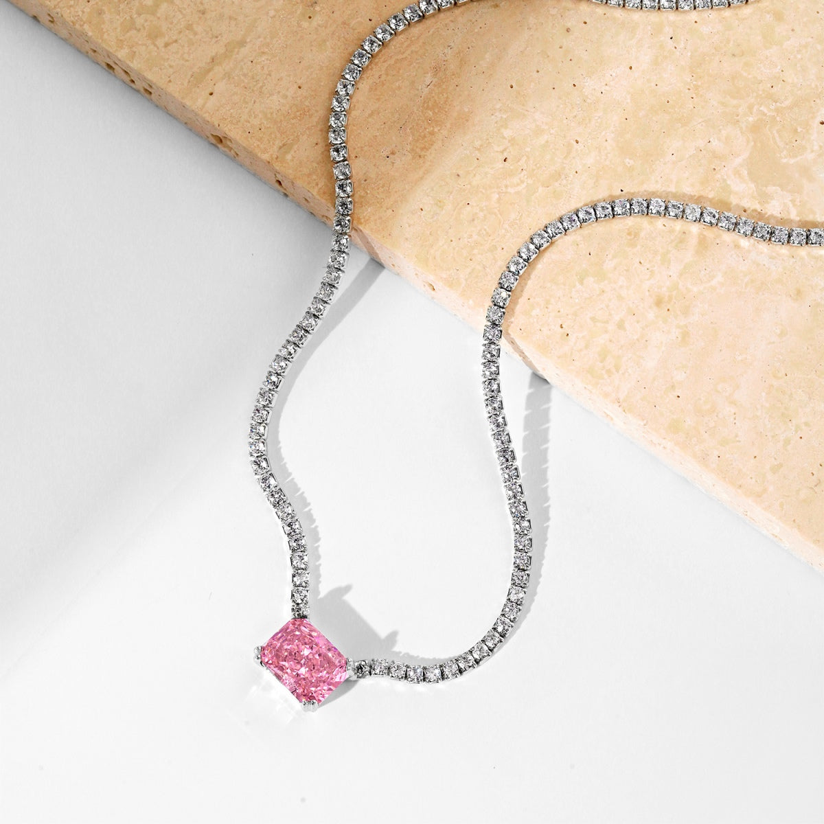 [Kismet Jewels ]4.0 Carat Elegant Radiant Cut Necklace