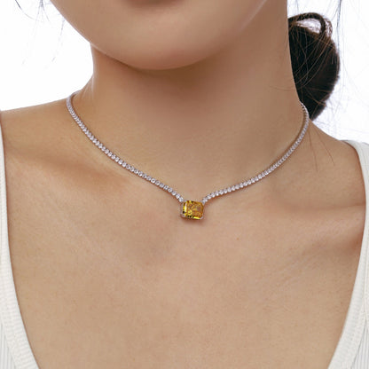 [Kismet Jewels ]4.0 Carat Elegant Radiant Cut Necklace