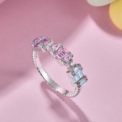 [Kismet Jewels ]Unique Colorful Emerald Cut Party Ring