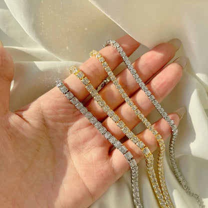 [Kismet Jewels ]Sparkling Radiant Princess Cut Tennis Bracelet