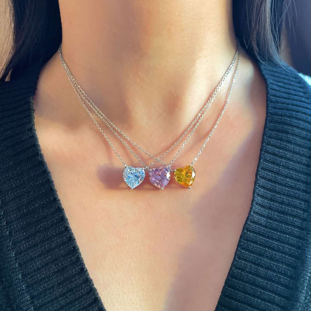 [Kismet Jewels ]6.0 carat Radiant Heart Shape Necklace