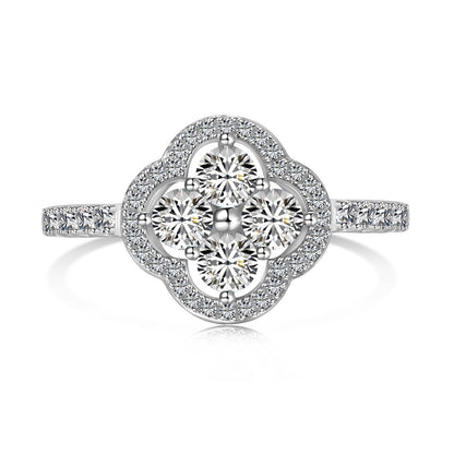 [Kismet Jewels ]Four Leaf Clover Flower Design Ring