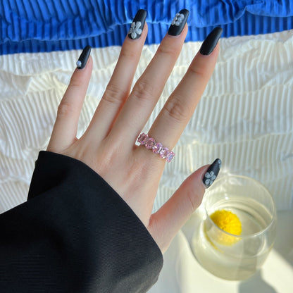 [Kismet Jewels ]Dainty Elongated Cushion Cut Tennis Ring
