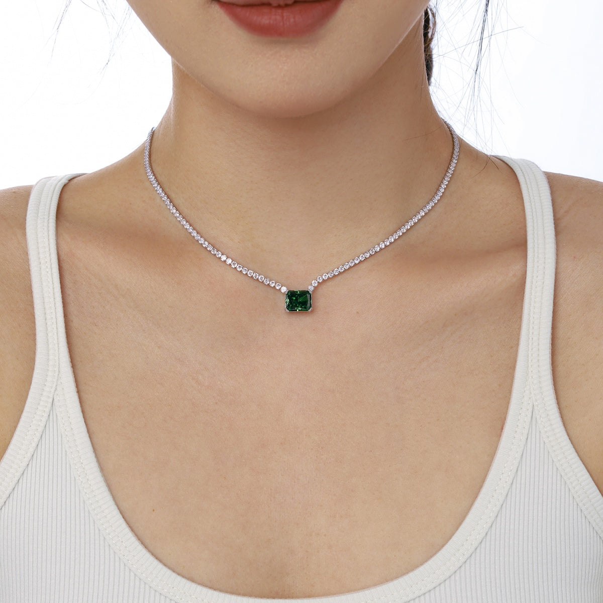 [Kismet Jewels ]4.0 Carat Elegant Radiant Cut Necklace