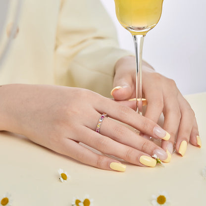 [Kismet Jewels ]Dazzling Lustrous Round Cut Tennis Ring