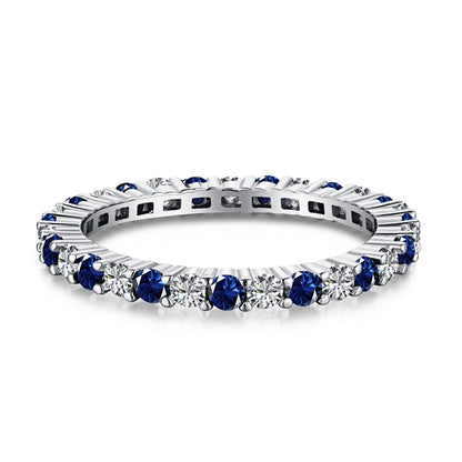 [Kismet Jewels ]Exquisite Colorful Round Cut Tennis Ring