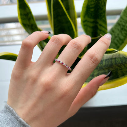 [Kismet Jewels ]Exquisite Colorful Round Cut Tennis Ring