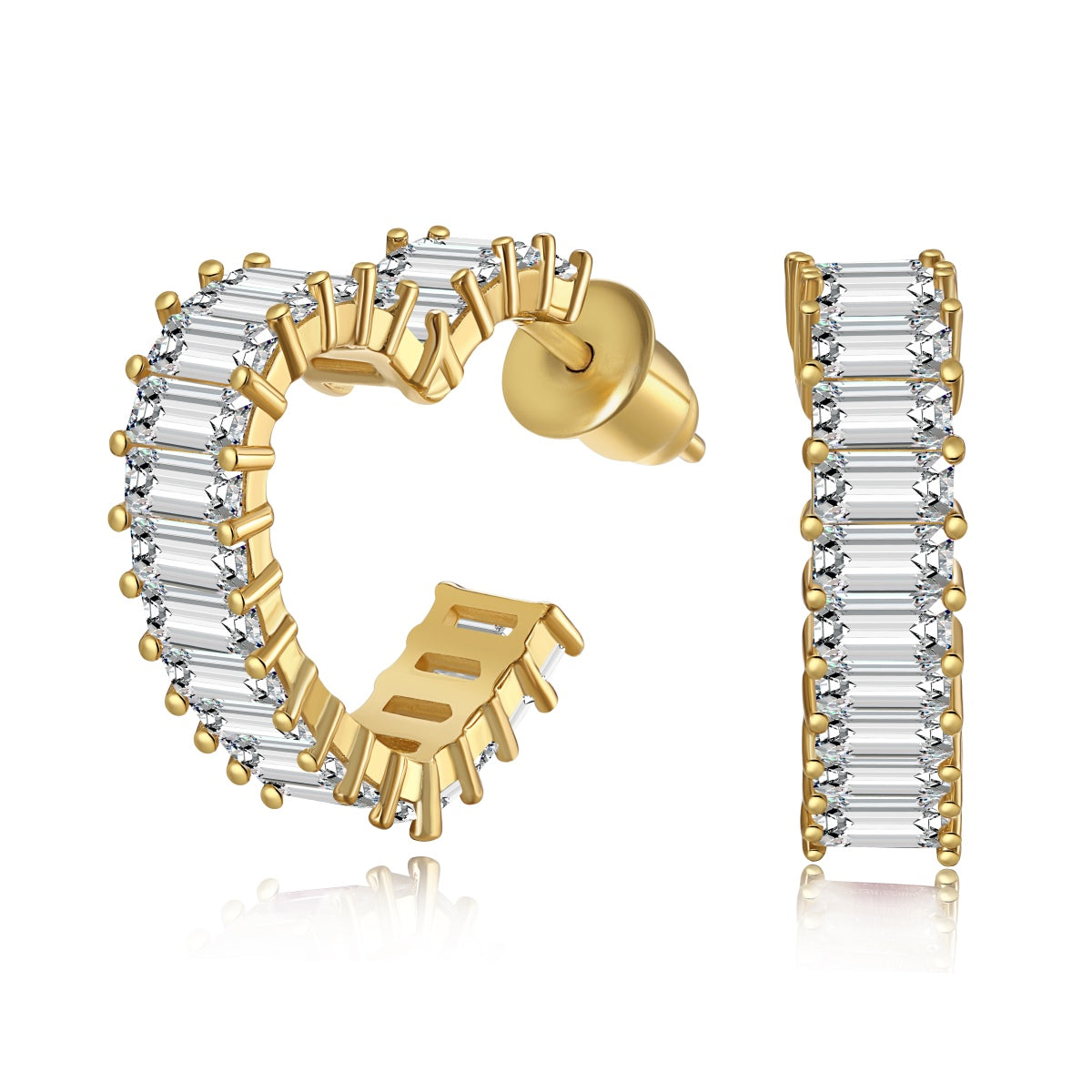 [Kismet Jewels ]Radiant Heart Cutout Earrings