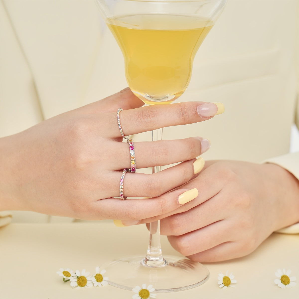 [Kismet Jewels ]Elegant Vivid Round Cut Daily Ring
