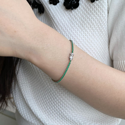 [Kismet Jewels ]Dazzling Colorful Round Cut Daily Bracelet