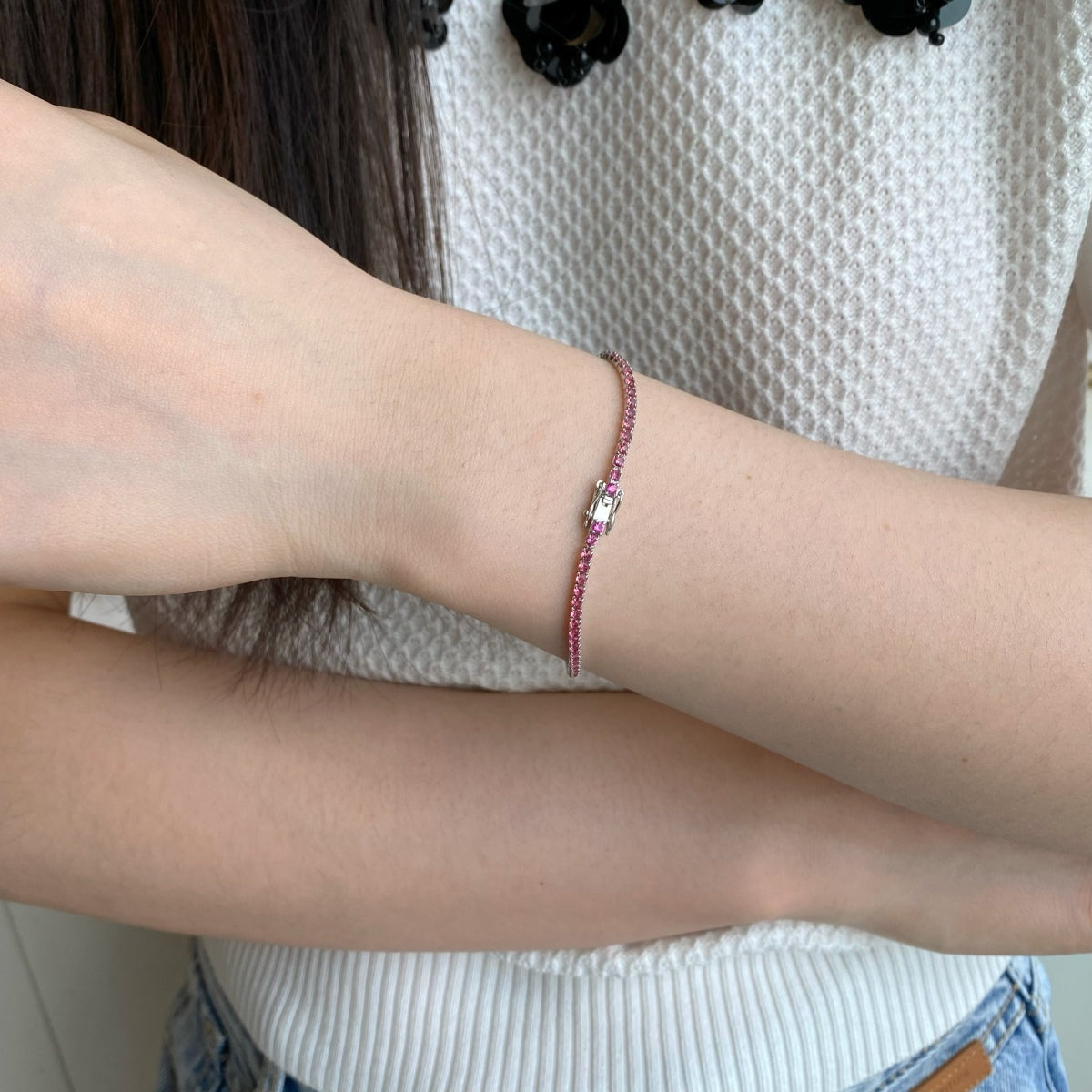 [Kismet Jewels ]Dazzling Colorful Round Cut Daily Bracelet