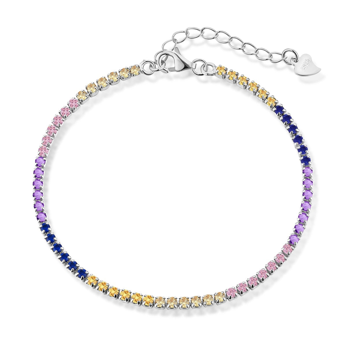 [Kismet Jewels ]Radiant Shinning Princess Cut Tennis Bracelet