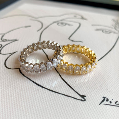 [Kismet Jewels ]Ornate Oval Cut Tennis Ring