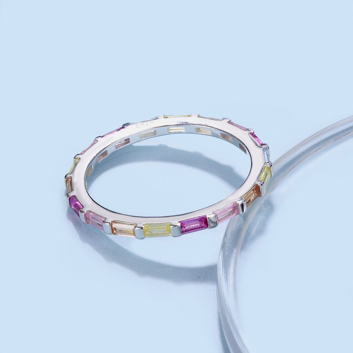 [Kismet Jewels ]Exquisite Multicolored Emerald Cut Daily Ring