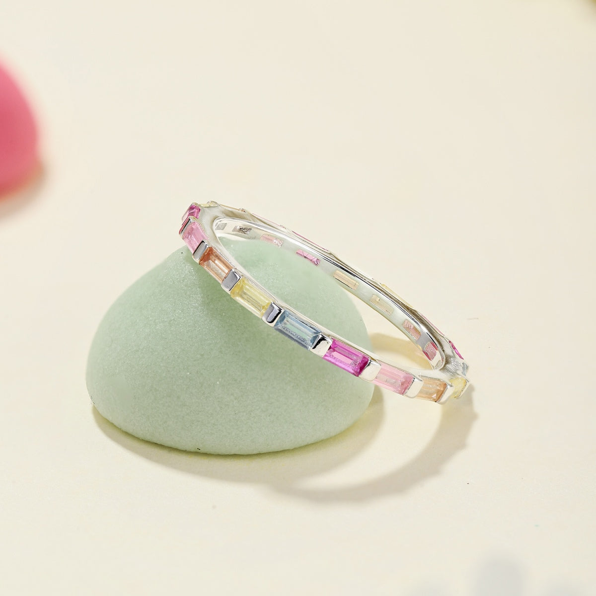 [Kismet Jewels ]Exquisite Multicolored Emerald Cut Daily Ring